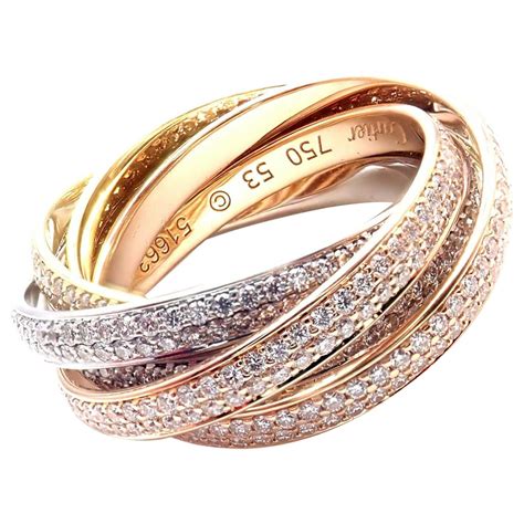 cartier ring with diamond band|cartier designed diamond ring.